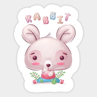 Cute Rabbit Kawaii Cartoon Animals Sticker